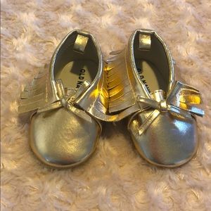 Gold Baby Moccasins